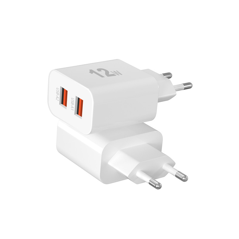 Dual Ports 12W USB Wall Charger for Cellphones - Image 2