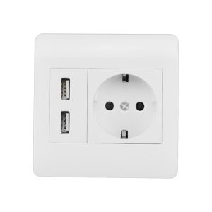 EU plug usb wall socket outlet