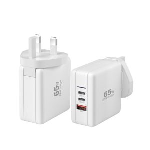 PD 65W 3-Port USBC Quick Charging Wall Charger