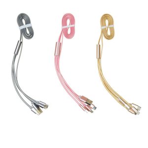 Three port data cable for smart phones